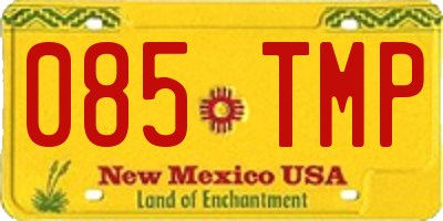NM license plate 085TMP