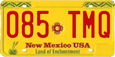 NM license plate 085TMQ