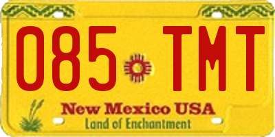 NM license plate 085TMT
