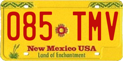 NM license plate 085TMV