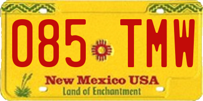 NM license plate 085TMW