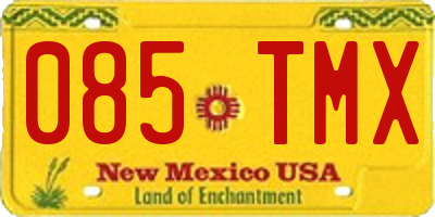 NM license plate 085TMX