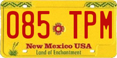 NM license plate 085TPM
