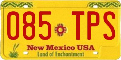 NM license plate 085TPS