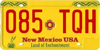 NM license plate 085TQH