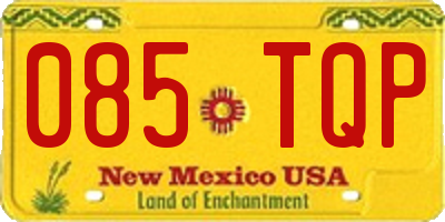 NM license plate 085TQP