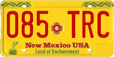 NM license plate 085TRC