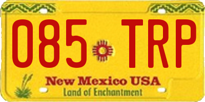 NM license plate 085TRP