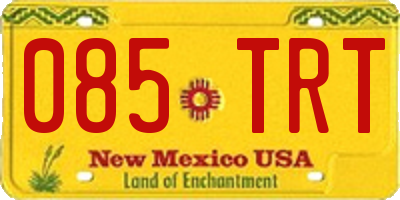NM license plate 085TRT