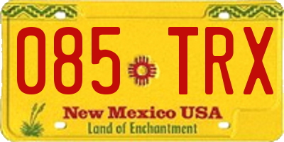 NM license plate 085TRX