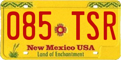 NM license plate 085TSR
