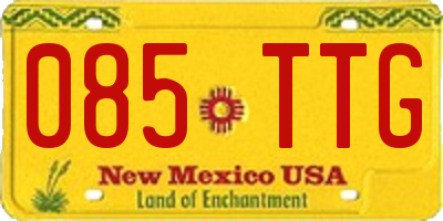 NM license plate 085TTG