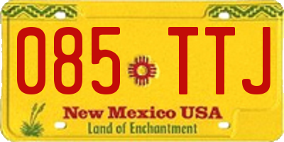 NM license plate 085TTJ