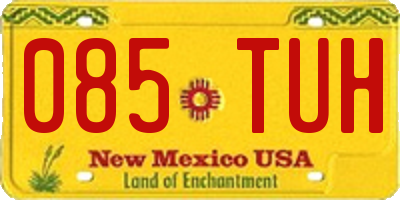 NM license plate 085TUH