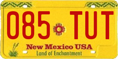 NM license plate 085TUT