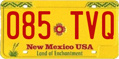 NM license plate 085TVQ