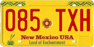 NM license plate 085TXH