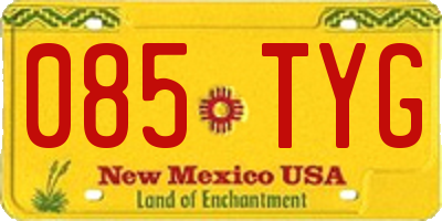 NM license plate 085TYG