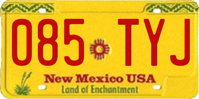 NM license plate 085TYJ