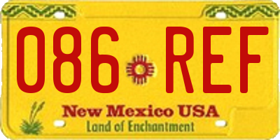 NM license plate 086REF