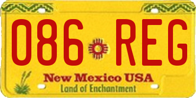 NM license plate 086REG