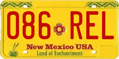 NM license plate 086REL
