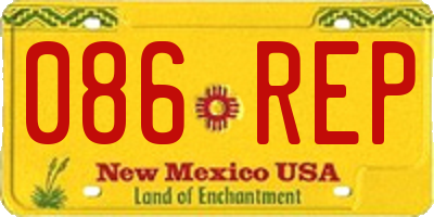 NM license plate 086REP