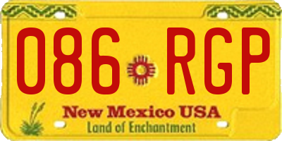 NM license plate 086RGP