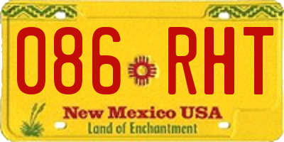 NM license plate 086RHT