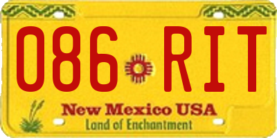 NM license plate 086RIT