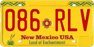 NM license plate 086RLV