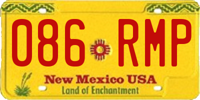 NM license plate 086RMP