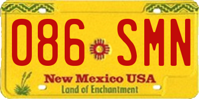 NM license plate 086SMN