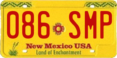 NM license plate 086SMP