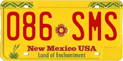 NM license plate 086SMS