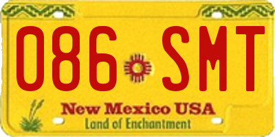 NM license plate 086SMT