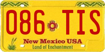 NM license plate 086TIS