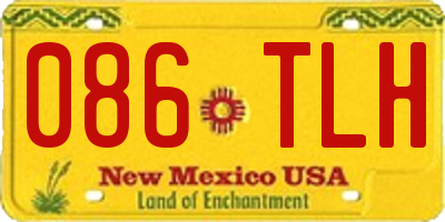 NM license plate 086TLH