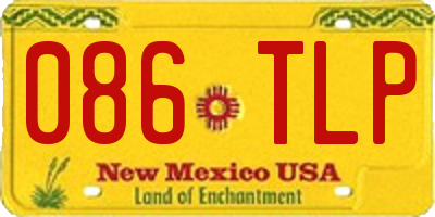 NM license plate 086TLP