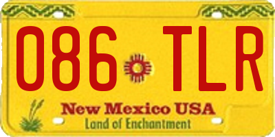 NM license plate 086TLR