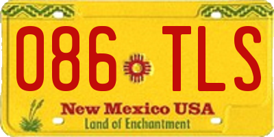 NM license plate 086TLS