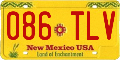 NM license plate 086TLV