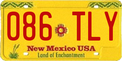 NM license plate 086TLY