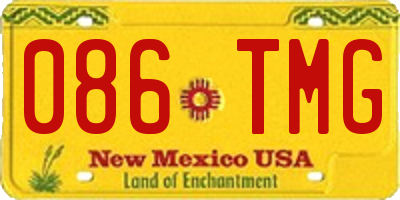 NM license plate 086TMG