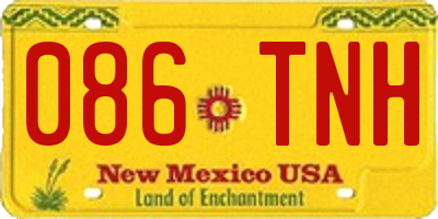NM license plate 086TNH