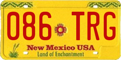 NM license plate 086TRG