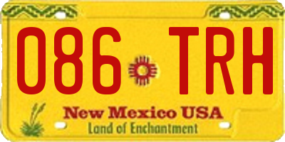 NM license plate 086TRH