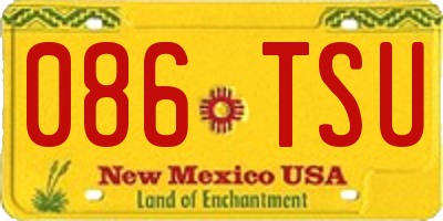 NM license plate 086TSU