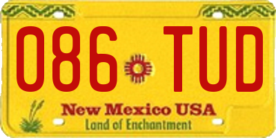NM license plate 086TUD