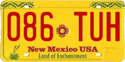 NM license plate 086TUH